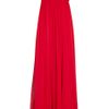 Notte By Marchesa Strapless Satin and Silk Chiffon Gown in Red - Lyst