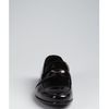 Prada Black Leather Cutout Plaque Detail Loafers in Black for Men - Lyst