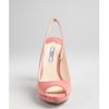 Prada Soft Pink Patent Leather Peep Toe Slingback Pumps in Pink - Lyst
