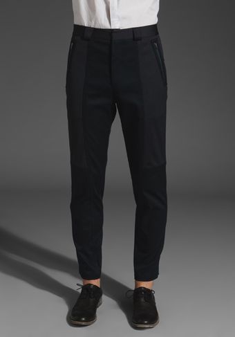 Richard Chai Combo Mesh Moto Trousers - Lyst