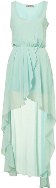 Topshop Asymmetric Maxi Dress By Love - Lyst