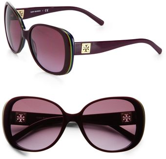 Tory Burch Full Rim Round Sunglasses - Lyst