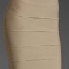 Bcbgmaxazria Mini Body Con Skirt in Green (khaki) - Lyst