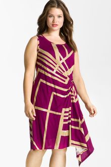 DKNY Draped Sleeveless Dress - Lyst