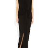 Donna Karan New York Stretch Georgette Gown in Black - Lyst