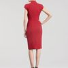 Elie Saab Folded Capsleeve Dress in Red (cherry) - Lyst