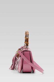 Gucci New Bamboo Patent Leather Top Handle Bag - Lyst
