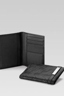 Gucci Card Case with Metal Bar and Engraved Interlocking G - Lyst