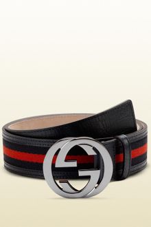 Gucci Belt with Interlocking G Buckle - Lyst