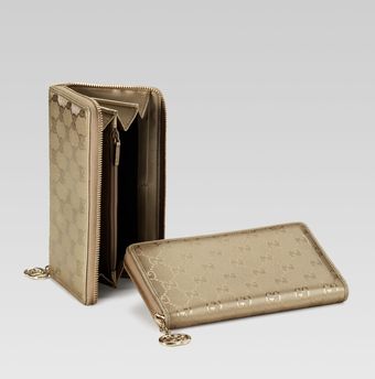 Gucci Interlocking G Zip Around Wallet - Lyst