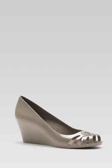 Gucci Interlocking G Mid Heel Wedge Sandal - Lyst