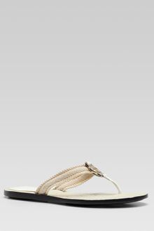 Gucci Gg Thong with Double G Ornament and Web Detail - Lyst