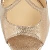 Jimmy Choo Loila Metallic Textured Leather Sandals in Gold - Lyst