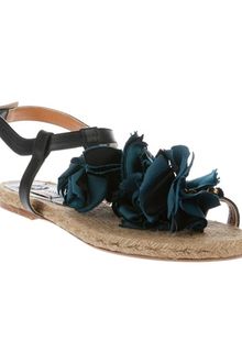 Lanvin Rose Detail Sandal - Lyst