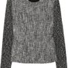 Theory Alimo Tweed Jacket in Gray (black) - Lyst