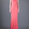 Alexander Mcqueen Halterneck Dress in Pink (coral) - Lyst