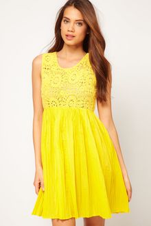ASOS Collection Asos Summer Dress with Crochet Top - Lyst