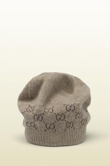 Gucci Gg Pattern Knit Hat - Lyst
