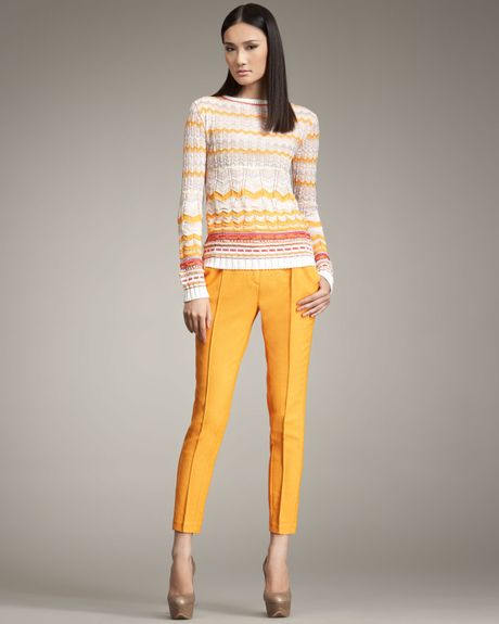 Missoni Emilia Narrowleg Pants in Orange - Lyst