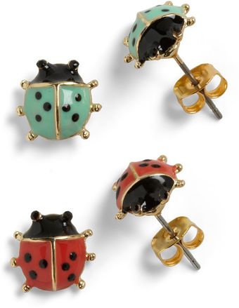 ModCloth Lord and Ladybug Earrings - Lyst