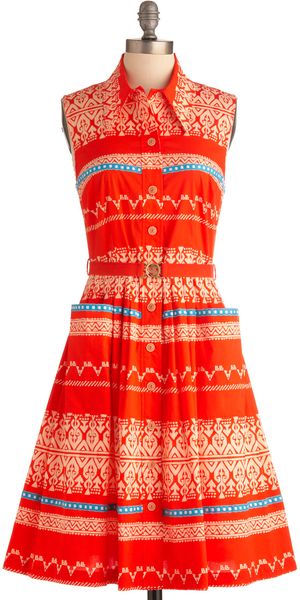 Modcloth Plenty By Tracy Reese Fairground Femme Dress in Red (sky) - Lyst