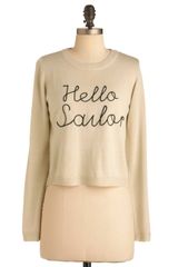 ModCloth Good Tieming Top in Tan