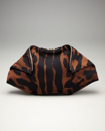 Alexander McQueen Demanta Tigerprint Clutch - Lyst
