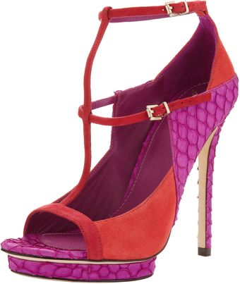 B Brian Atwood Campisa Colorblock Tstrap Pump - Lyst