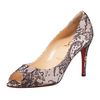 Christian Louboutin Peeptoe Lace Pump in Beige (nude) - Lyst