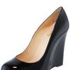 Christian Louboutin Ron Ron Patent Wedge Pump in Black - Lyst