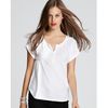 Ella Moss Waldo Henley Tee in White - Lyst