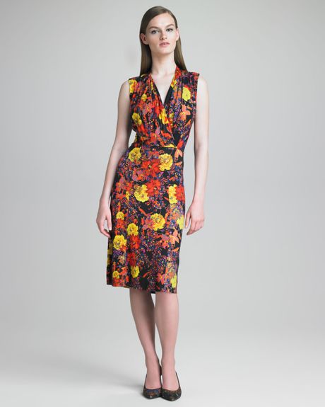 Erdem Veronica Sleeveless Dress in Multicolor (black) - Lyst