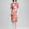 Erdem Sequined Floral Print Dress in Orange - Lyst