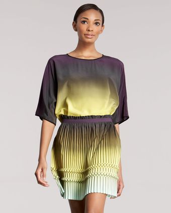 Etro Pleated Ombre Skirt - Lyst