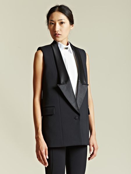 Givenchy Givenchy Womens Sleeveless Tuxedo Jacket in Black - Lyst