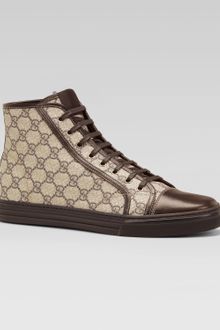Gucci California Hitop Sneaker Beigeebony - Lyst