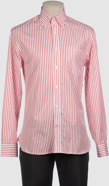 Hackett Long Sleeve Shirt in Purple for Men - Lyst