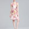 Lela Rose Floral Jacquard Sheath Dress in Pink (multi) - Lyst