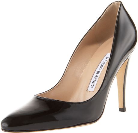 Manolo Blahnik Tuccio Patent Highheel Pump in Black - Lyst