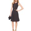 Michael Kors Broadcloth Zip Dress in Black - Lyst