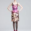 Oscar De La Renta Belted Floralprint Sateen Dress in Multicolor (multi) - Lyst