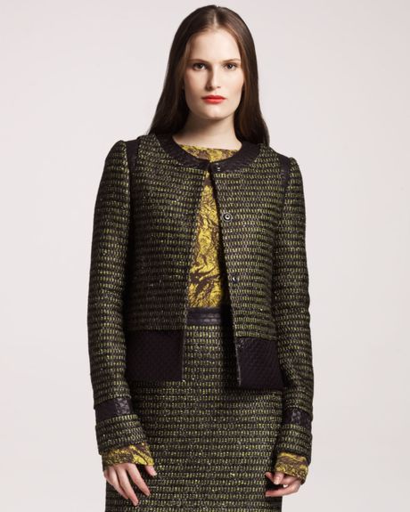 Proenza Schouler Metallic Tweed Jacket in Black - Lyst
