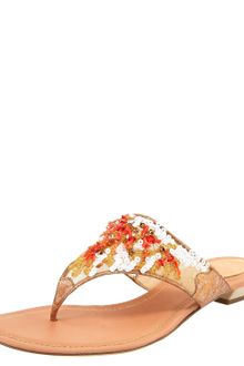 Rene Caovilla Sequined Flat Thong Sandal - Lyst