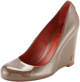 Tory Burch Annelise Patent Logo Wedge - Lyst