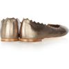 Chloé Lauren Metallic Leather Ballet Flats in Gold (anthracite) - Lyst