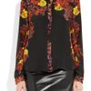 Erdem Cecilia Floralprint Silk Shirt in Black - Lyst