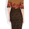 Erdem Ivy Embroidered Stretchcrepe and Lace Dress in Brown (tobacco) - Lyst