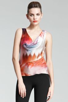 Giorgio Armani Drapeneck Blouse - Lyst