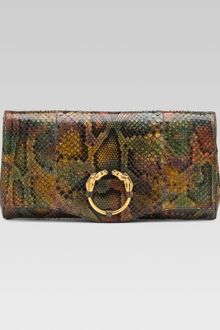 Gucci Ribot Python Clutch - Lyst