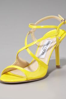 Jimmy Choo Paxton Strappy Patent Sandal - Lyst